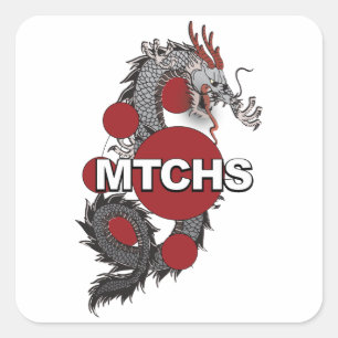 Adesivo Quadrado Logotipo do Dragão MTCHS