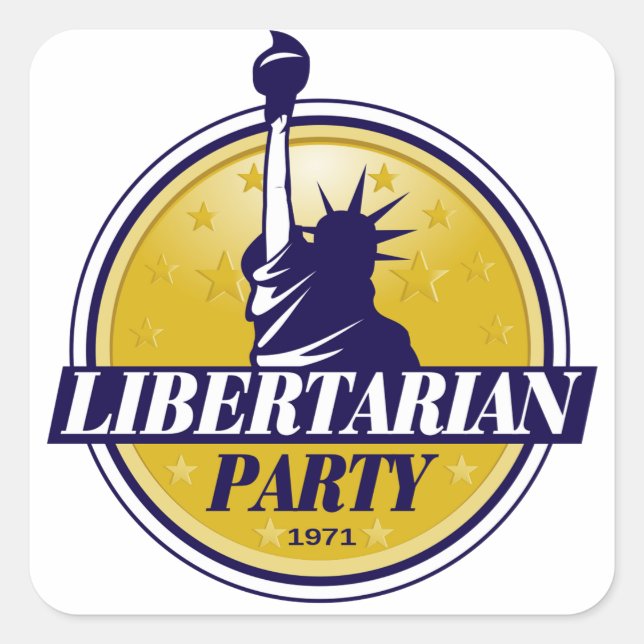 Adesivo Quadrado Logotipo do Partido Libertário (Frente)