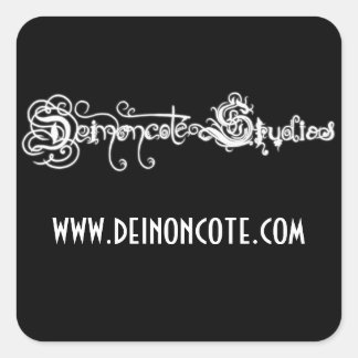 Adesivo Quadrado Logotipo dos estúdios Deinoncote
