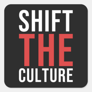 Adesivo Quadrado Logotipo Empilhado Shift The Culture