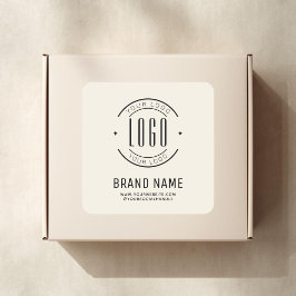 Adesivo Quadrado logotipo empresarial personalizado moderno da empr