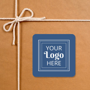 Adesivo Quadrado Logotipo Empresarial Personalizado Moderno Minimal