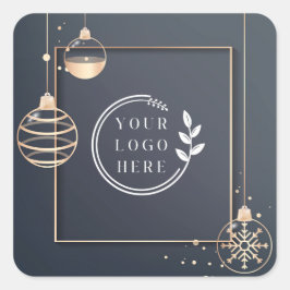 Adesivo Quadrado Logotipo Férias Natal Moderno