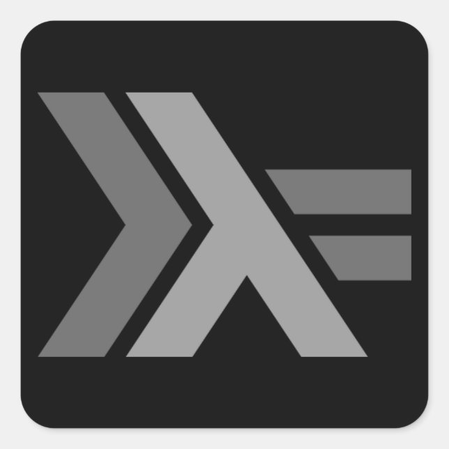 Adesivo Quadrado Logotipo Haskell Thompson-Wheeler (Frente)