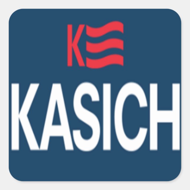 Adesivo Quadrado Logotipo Kasich (Frente)