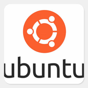 Adesivo Quadrado Logotipo Linux Ubuntu