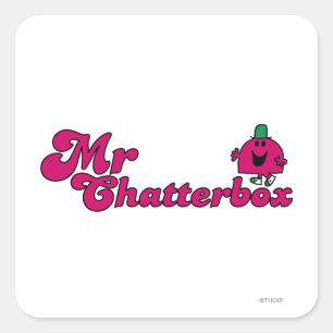 Adesivo Quadrado Logotipo Magenta Sr. Chatterbox