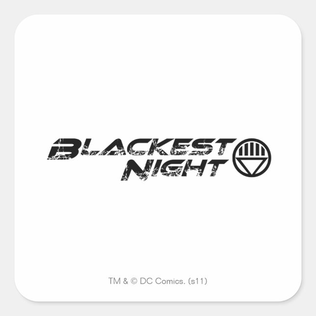 Adesivo Quadrado Logotipo Noturno Blackest (Frente)