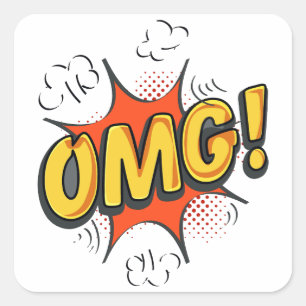 Adesivo Quadrado logotipo OMG