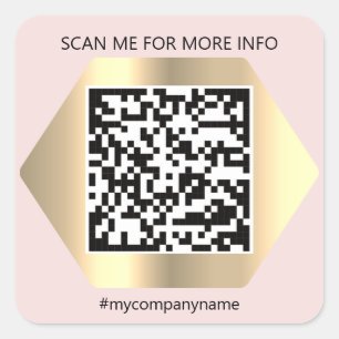 Adesivo Quadrado Logotipo Personalizado Código QR Digitalize-me po