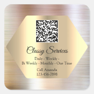 Adesivo Quadrado Logotipo personalizado Código QR Promocional Anali