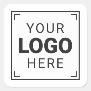 Adesivo Quadrado Logotipo Personalizado Profissional para Negócios