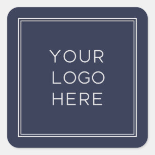 Adesivo Quadrado Logotipo personalizado profissional  Simples e min