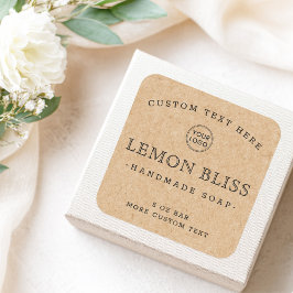 Adesivo Quadrado Logotipo personalizado Rótulos de produto quadrado