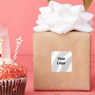 Adesivo Quadrado Logotipo personalizado simples e elegante aqui sq