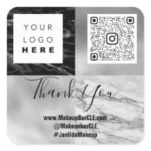 Logotipo QRCode Nome Obrigado Comprando a estrutur