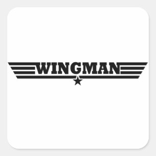 Adesivo Quadrado Logotipo Wingman Wings