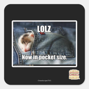 Adesivo Quadrado LOLZ agora em tamanho de bolso