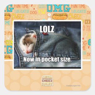 Adesivo Quadrado LOLZ agora em tamanho de bolso