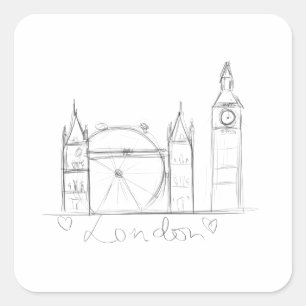 Adesivo Quadrado Londres