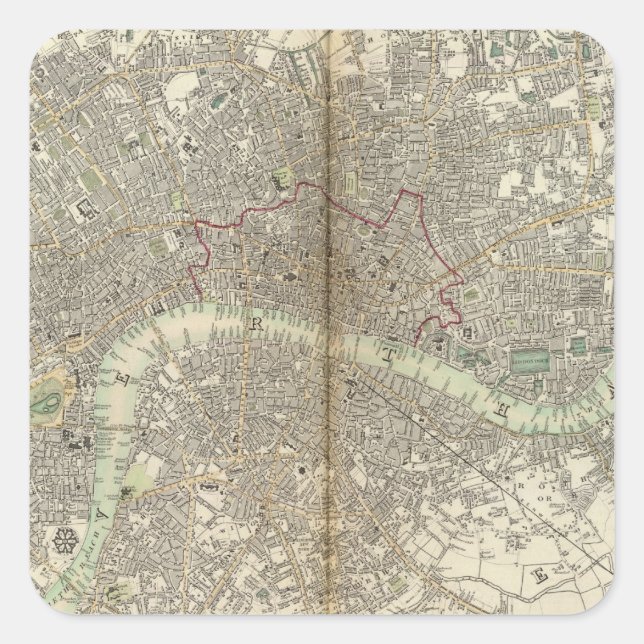 Adesivo Quadrado Londres (Frente)