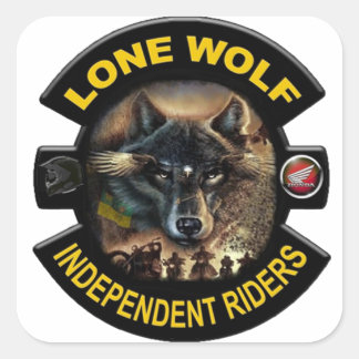 Adesivo Quadrado Lone Wolf Sticker