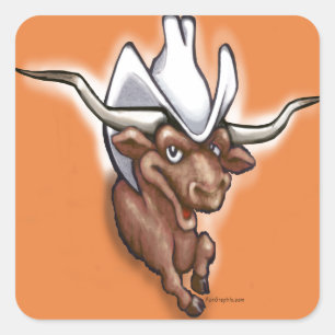 Adesivo Quadrado Longhorn