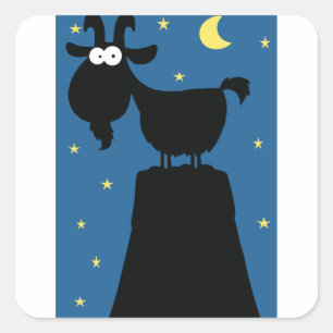 Adesivo Quadrado Longhorn Goat Stickers