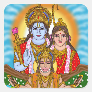 Adesivo Quadrado Lord Hanuman Stickers