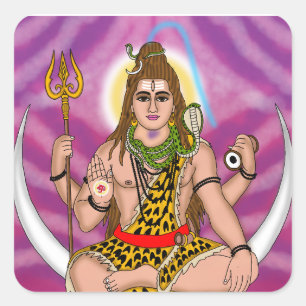 Adesivo Quadrado Lord Shiva Stickers