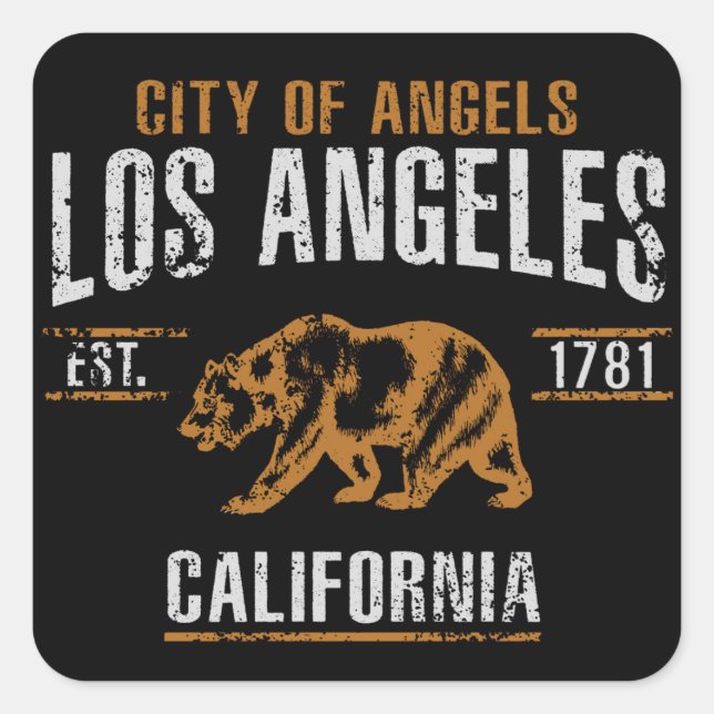 Adesivo Quadrado Los Angeles (Frente)