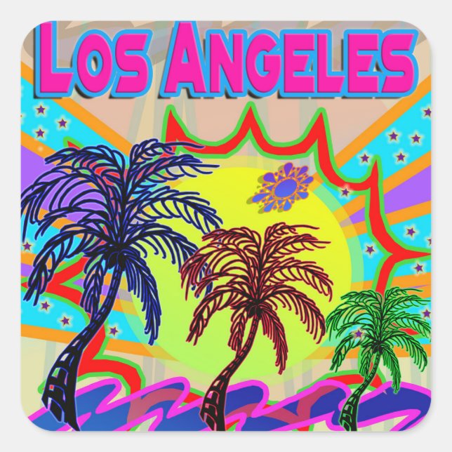 Adesivo Quadrado Los Angeles Eternal Sticker (Frente)