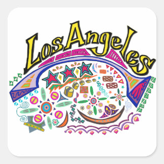 Adesivo Quadrado "Los Angeles Playful" Stickers