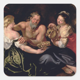 Adesivo Quadrado Lot e suas filhas