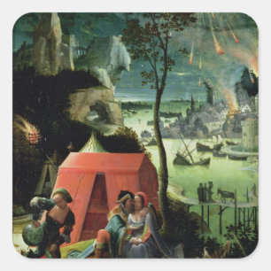 Adesivo Quadrado Lote e suas filhas (óleo no painel)