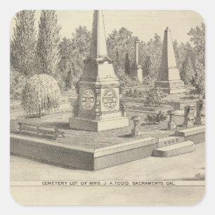 Adesivo Quadrado Lote Sacto do cemitério, floresta do res