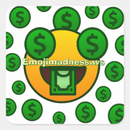 Adesivo Quadrado Loucura de Emoji
