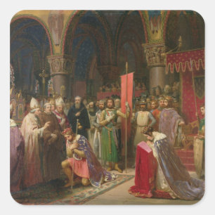 Adesivo Quadrado Louis VII os jovens, rei de France