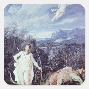 Adesivo Quadrado Louis XIV como Apollo, assassino do pitão