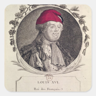 Adesivo Quadrado Louis XVI que vestem uma capota phrygian