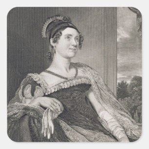 Adesivo Quadrado Louisa Catherine Adams (1775-1852) gravado por G.F