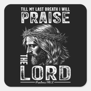 Adesivo Quadrado Louvado Senhor Stickers