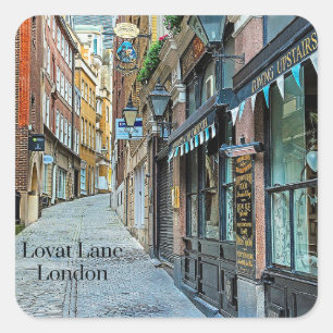 Adesivo Quadrado Lovat Lane, Londres, Inglaterra,