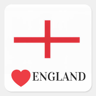 Adesivo Quadrado Love England Protest Sticker