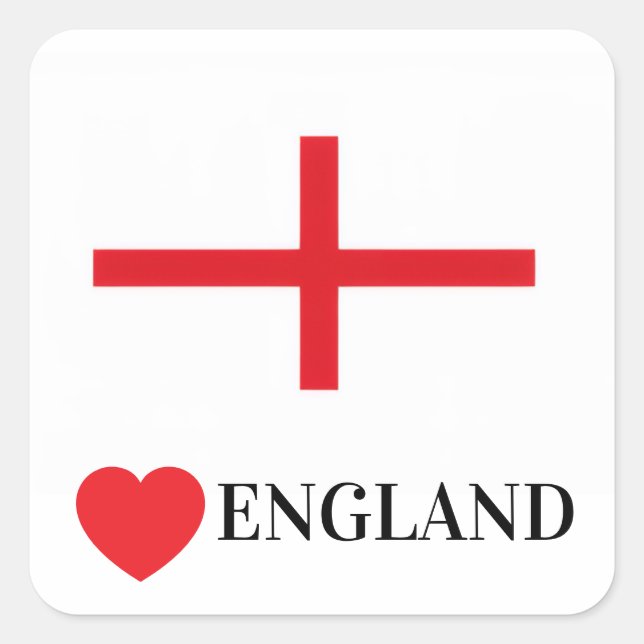Adesivo Quadrado Love England Protest Sticker (Frente)