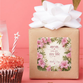 ADESIVO QUADRADO LOVE GIFT FOR MOTHER'S DAY 