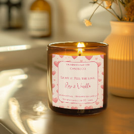 Adesivo Quadrado Love Glow Valentine – Romantic Love Candle Label