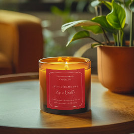 Adesivo Quadrado Love Glow Valentine – Romantic Love Candle Label