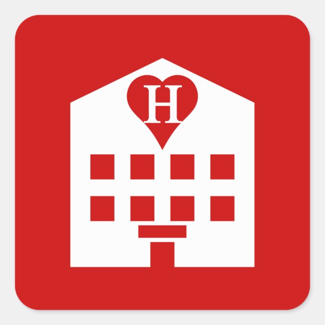 Adesivo Quadrado Love Hotel Japan Emoji (Frente)