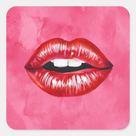 Adesivo Quadrado Love Kiss